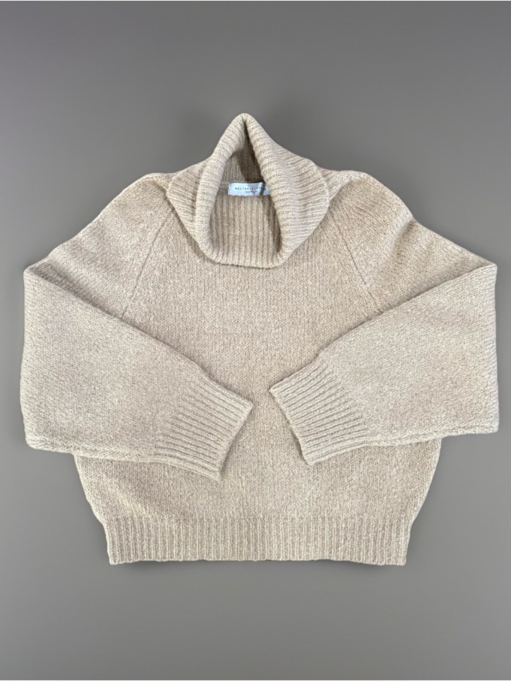 Women’s Cowl Neck Sweater in Beige by Vince